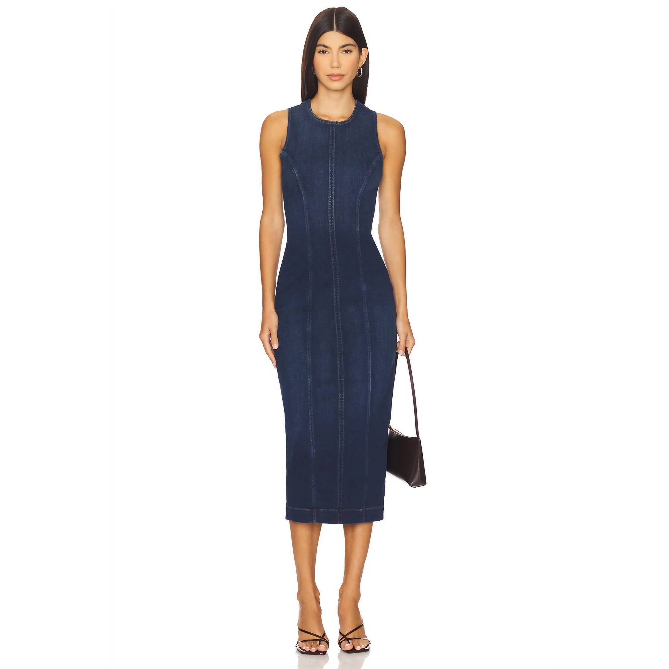 New Dl1961 - Women's Esme Midi Dress In Sea Front